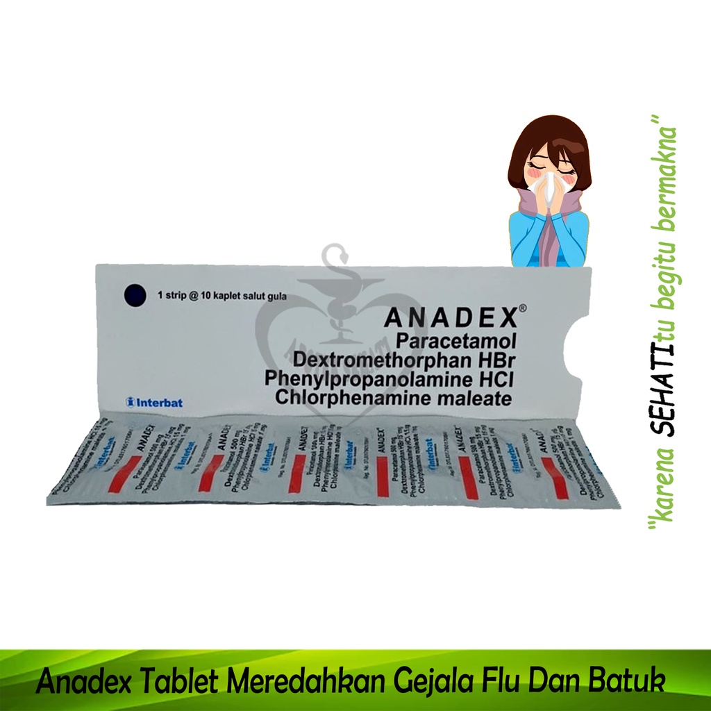 Anadex Tablet Meredakan Gejala Flu Batuk Demam Dewasa