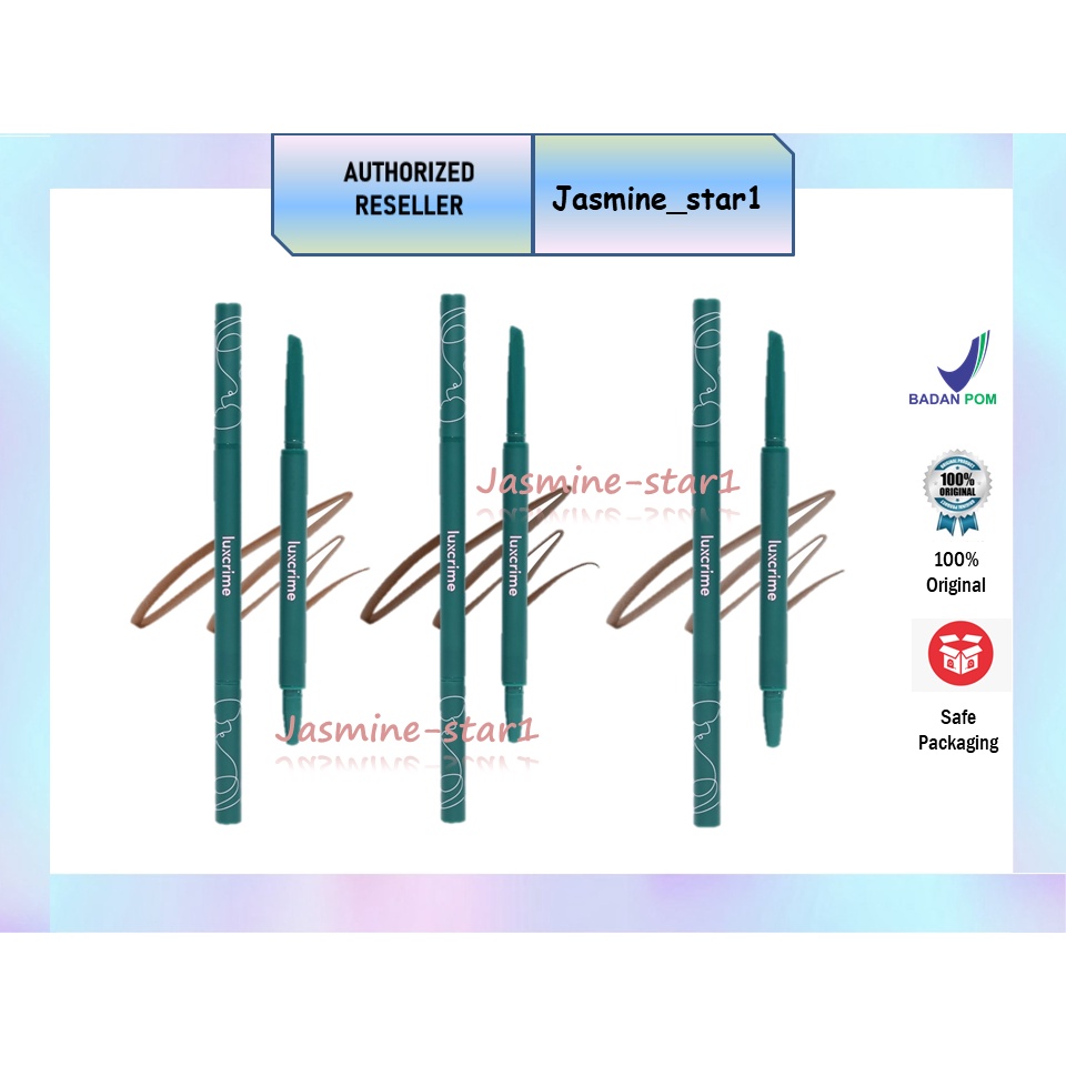 LUXCRIME Slim Triangle Precision Brow Pencil Ash // Dark Brown // Brown