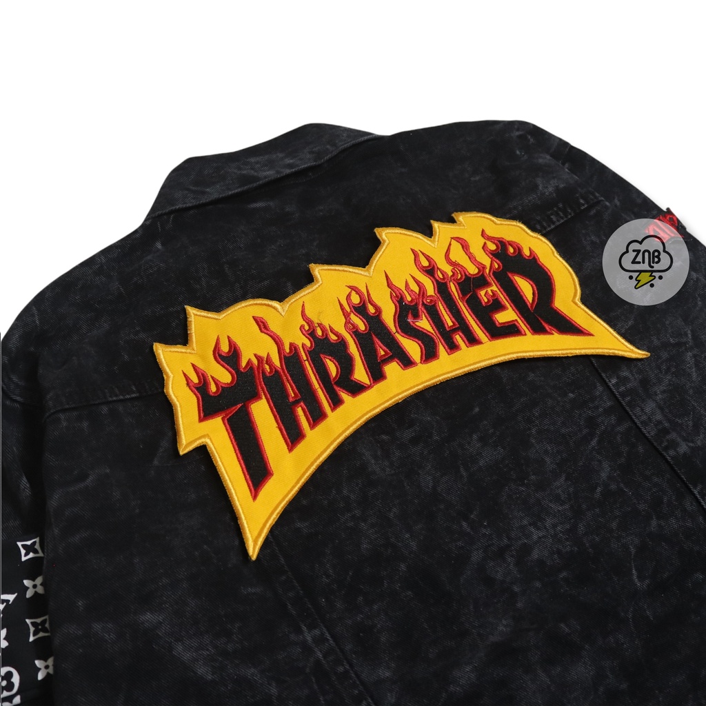 ZINBONS Backpatch back patch emblem bordir serigala thrasher besar