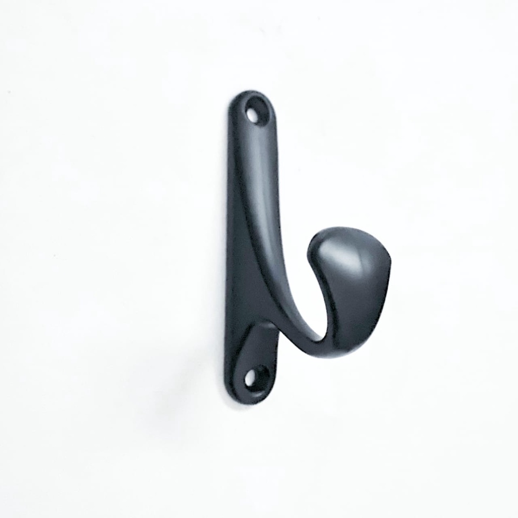 Hook Gantungan Baju 1 Kait Hitam Stainless 601 Hanger Cantolan Baju Kapstok Baju 1kait Cloth Single Hook BLack