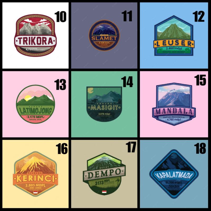 

Stiker Gunung / Gunung Sticker / Macam Macam Stiker Gunung 2