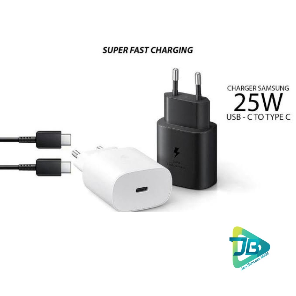 Adaptor Kepala batok Charger Casan Samsung Galaxy A33 A53 A73 5G a32 A52 a72 A52S note 10 note 20 S21 S21+ S21 ultra s22 s22ultra z flip 3 z fold 4 25W &amp; 45W Original USB C TO C Super Fast Charging JB6253