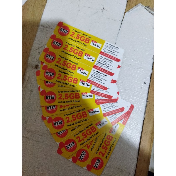 Voucher IM3 Jabodetabek 2.5GB