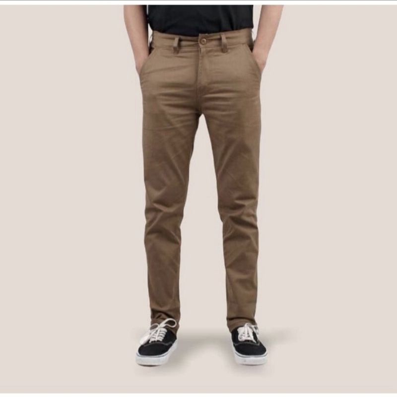 TERLARIS CELANA CHINO CHINOS ORIGINAL PRIA SLIM FIT STRETCH CASUAL FORMAL PREMIUM