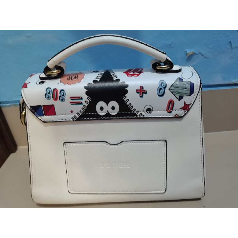 HUER Pelhy Eye Theme Printed Satchel Bag(9454-098)