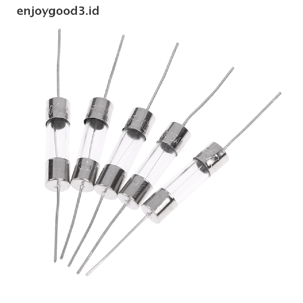 10 Pcs Sekering Kaca Axial 5 265v 20MM 250V Dengan Tabung Kawat Timah