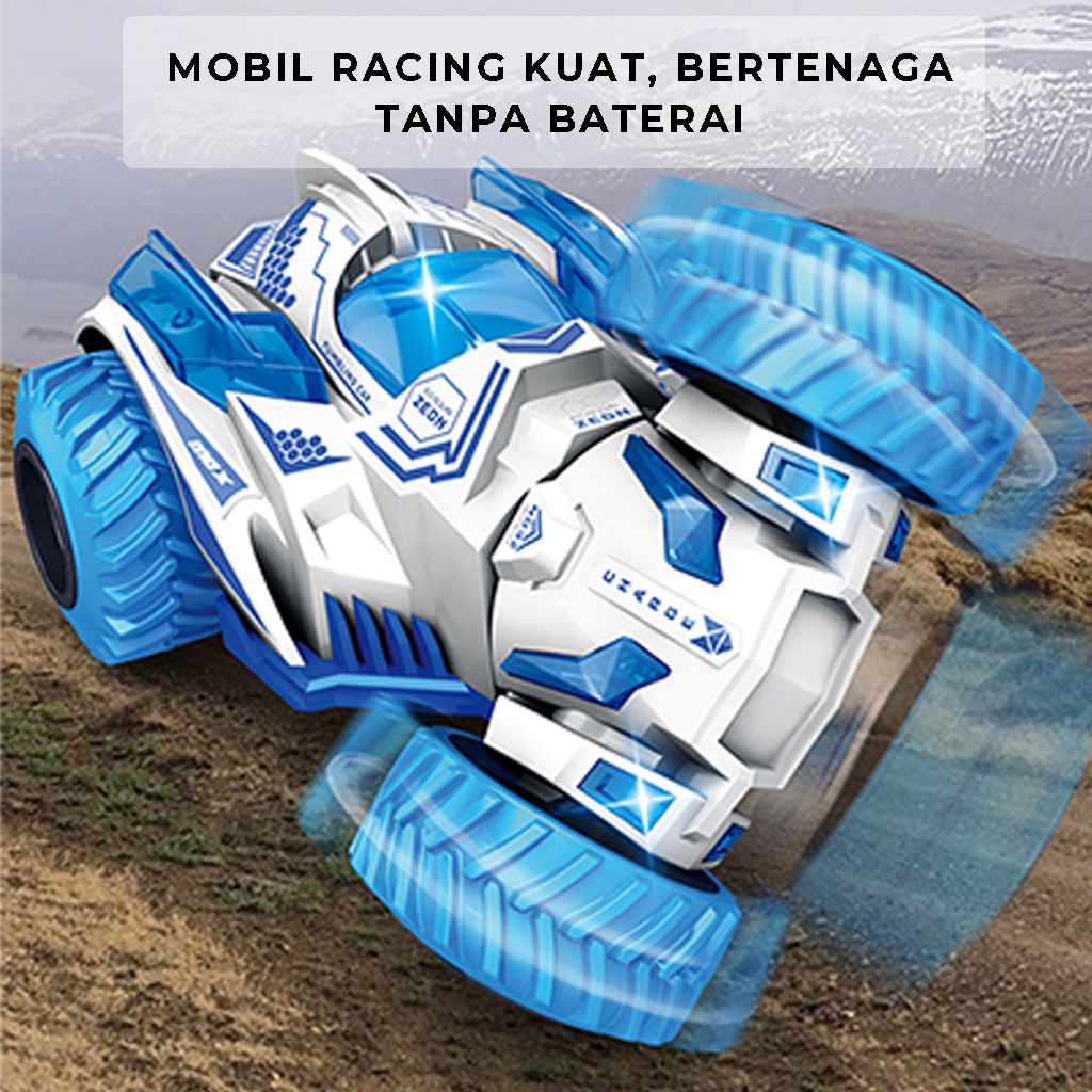 Mainan Mobil Mobilan Anak Laki Laki Stunt Car Racing Kepala Putar Monster Truck Pull Back Turnable Head Mobil Mainan Tahan Banting | GROSIRXPRESS