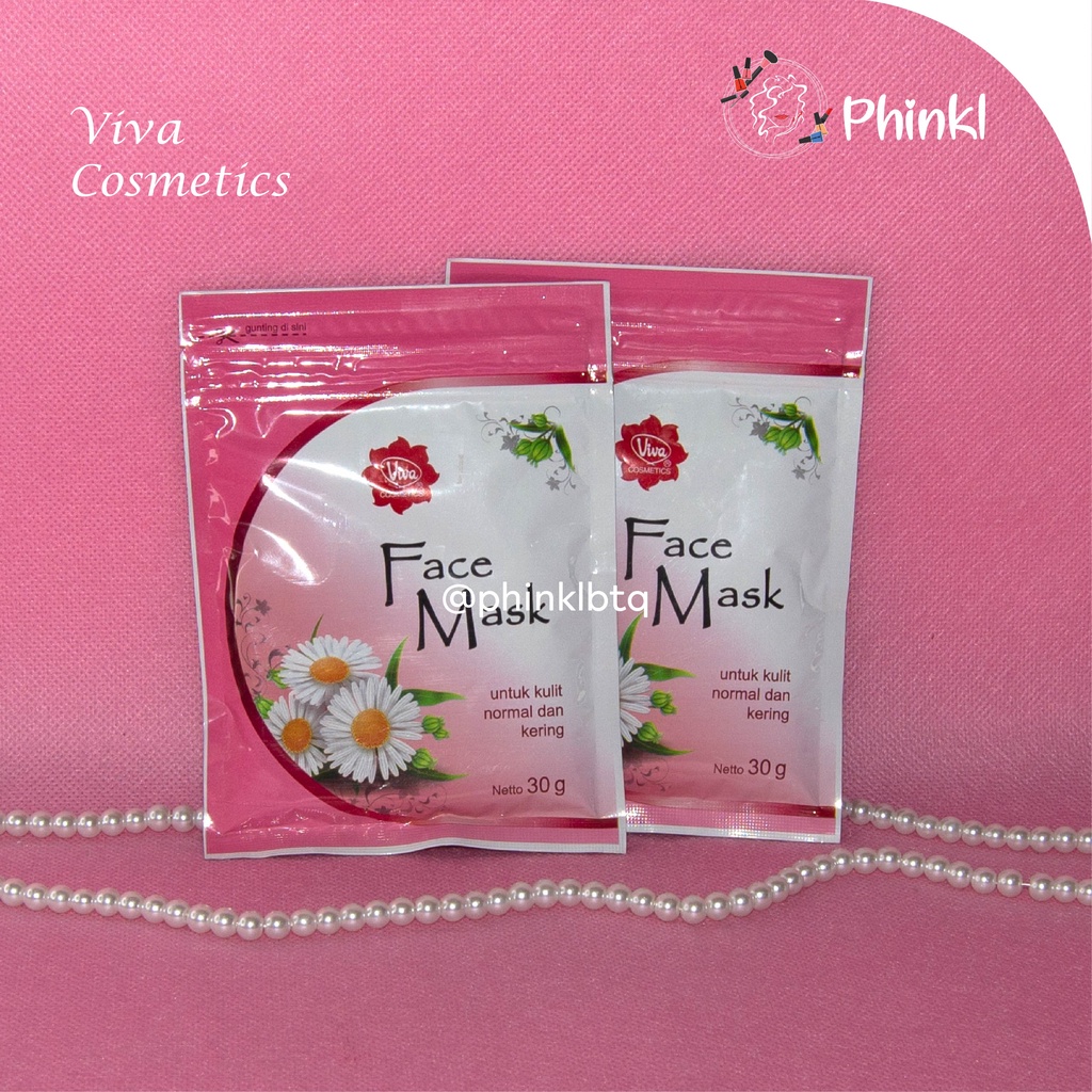 `ღ´ PHINKL `ღ´ 【v】【i】【v】【a】 Viva face mask masker bubuk natural organik bahan alami