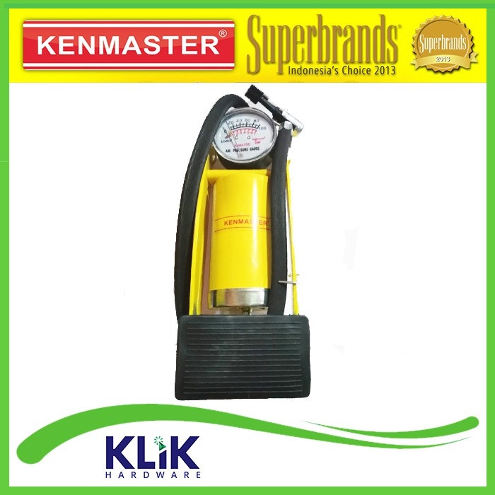 Kenmaster Pompa Sepeda Injak 1 Tabung - Pompa Angin Ban Motor Mobil Bola