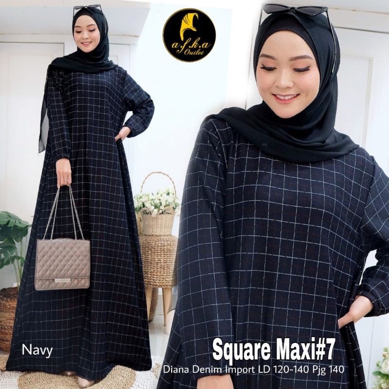 Tarosa Maxy 21 - LD120 Gamis Diana Denim Jumbo Bigsize Oversize Bumil / Square Maxy 7 / R.26 - 025-6188