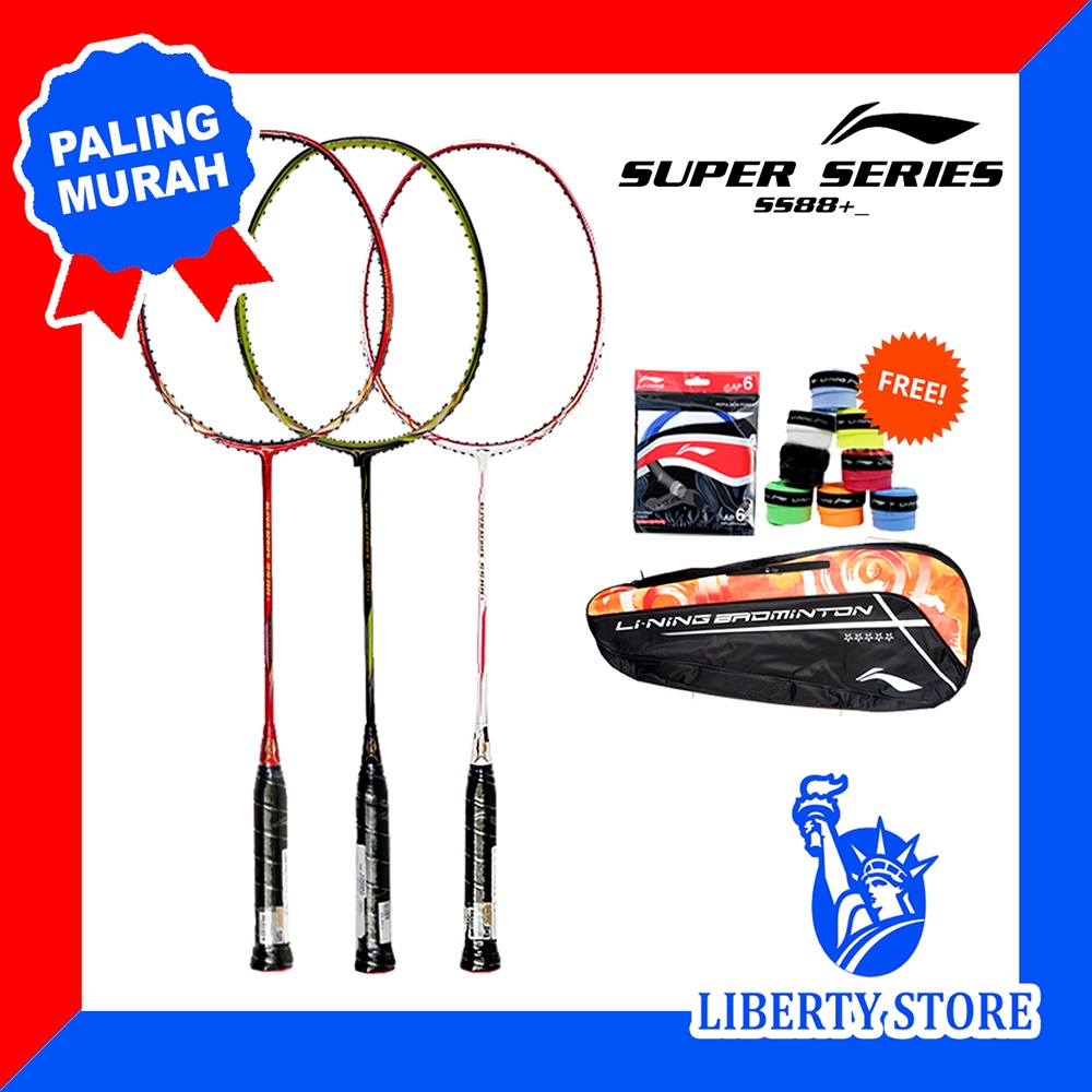 Raket Badminton ORIGINAL LINING SUPER SERIES SS 88 PLUS TAS + SENAR + GRIP