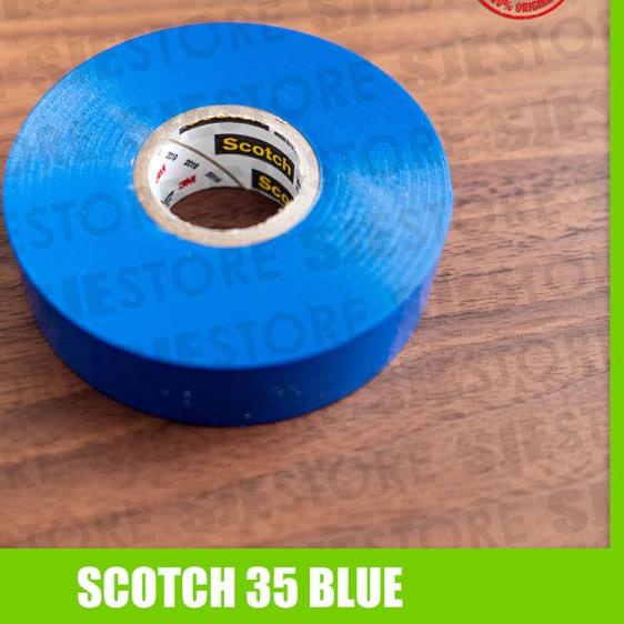 Isolasi Listrik 3M Scotch 35 Vinyl Electrical Tape Biru