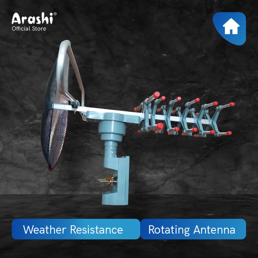 Arashi Antena Remote AAR 883A / Antena TV DIGITAL Outdoor + Remote