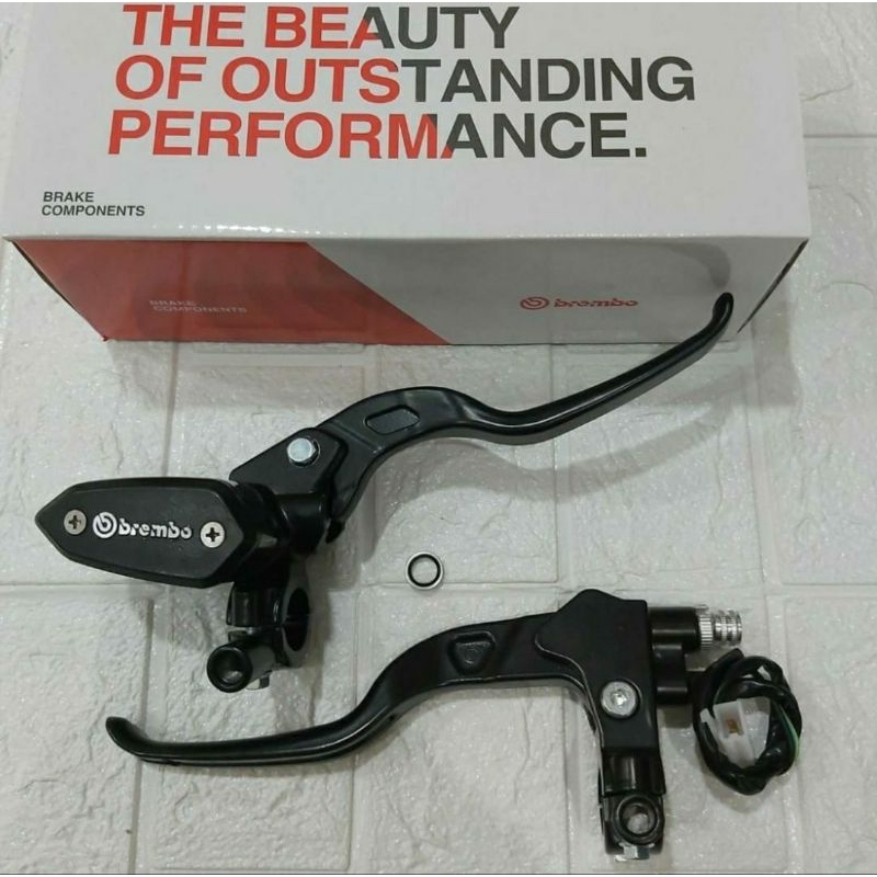 HANDLE MASTER REM SET BREMB OVAL HANDEL MASTER REM OVAL KANAN KIRI MASTER REM KOPLING COCOK UNTUK SATRIA FU RXKING NINJA R15 VIXOON CB150 DLL