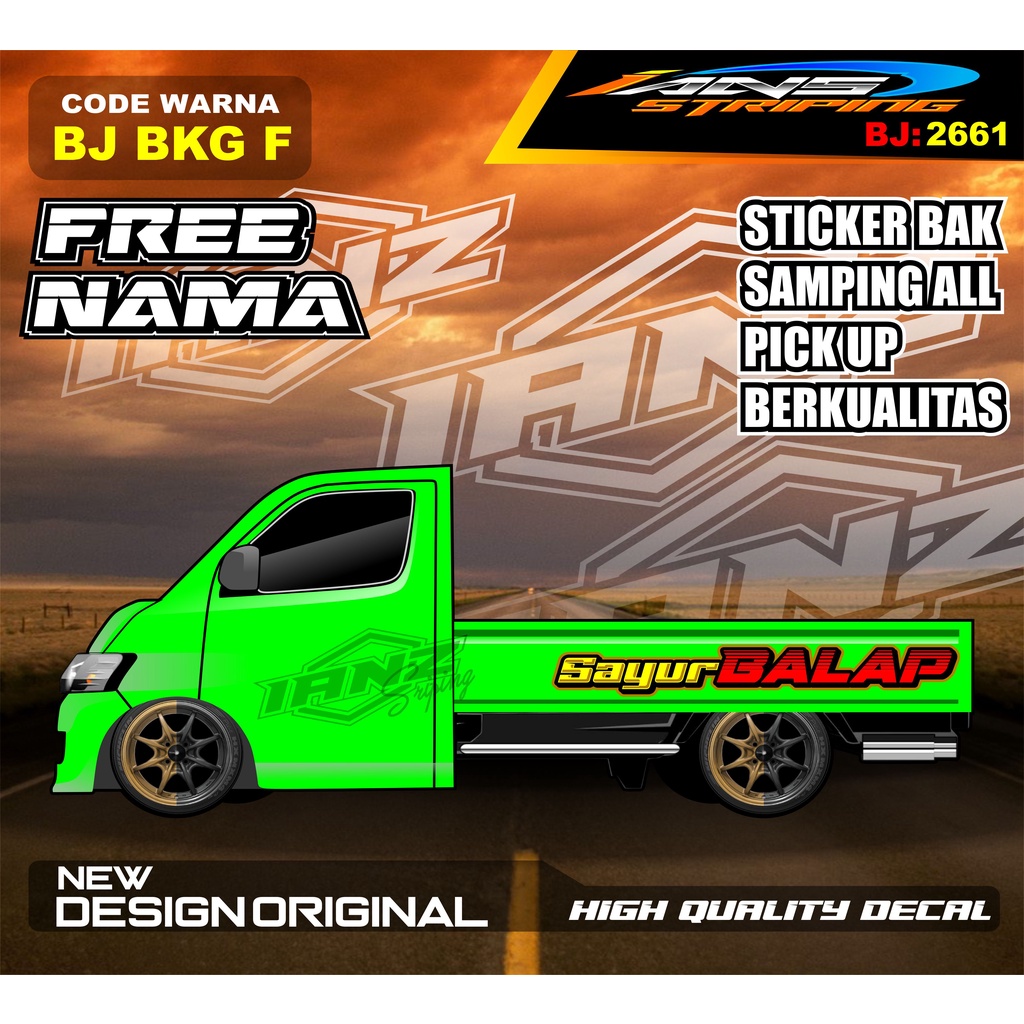 STICKER TULISAN BAK SAMPING  GRANMAX PICK UP / STICKER BAK SAMPING GRANMAX / DECAL STICKER GRANMAX PICK UP