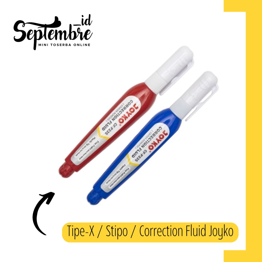 

Tipe X Tipex Tipe-X Joyko Correction Fluid Joyko Penghapus Tinta Pulpen Tip-Ex