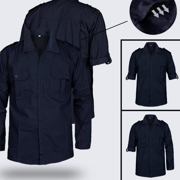 KEMEJA PDL LAPANGAN OUTDOR KEMEJA KERJA LENGAN PANJANG - Abu-abu, S