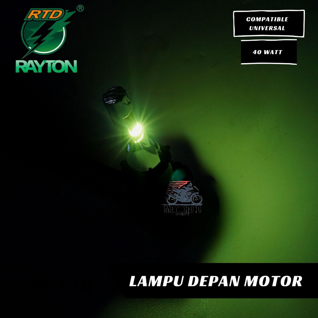 LAMPU DEPAN RAYTON M02R 40WATT 3 LED AC DC RTD 3 SISI M02R UNIVERSAL