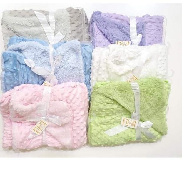 Selimut Bayi Just To You Polkadot - Merah Muda