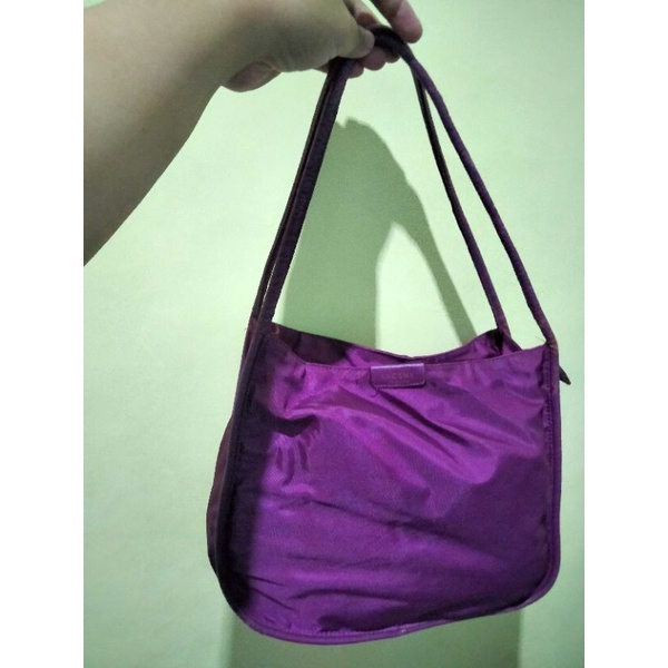 Tote nylon mix kulit asli