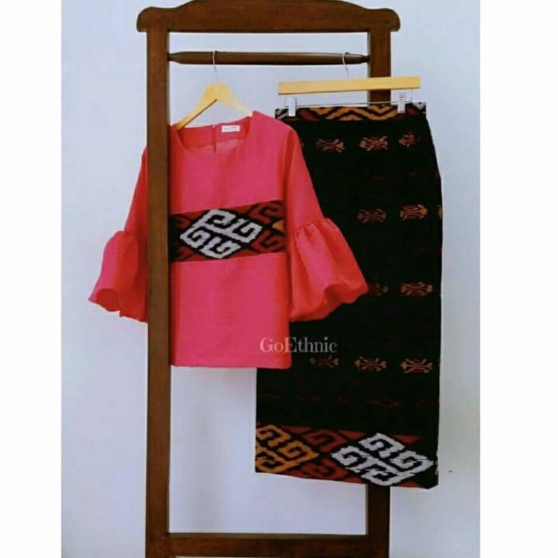 setelan tenun atasan dan bawahan baju tenun jepara  ST4