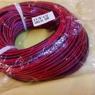 KABEL SERABUT AWG 24 MERAH HITAM 1 ROLL