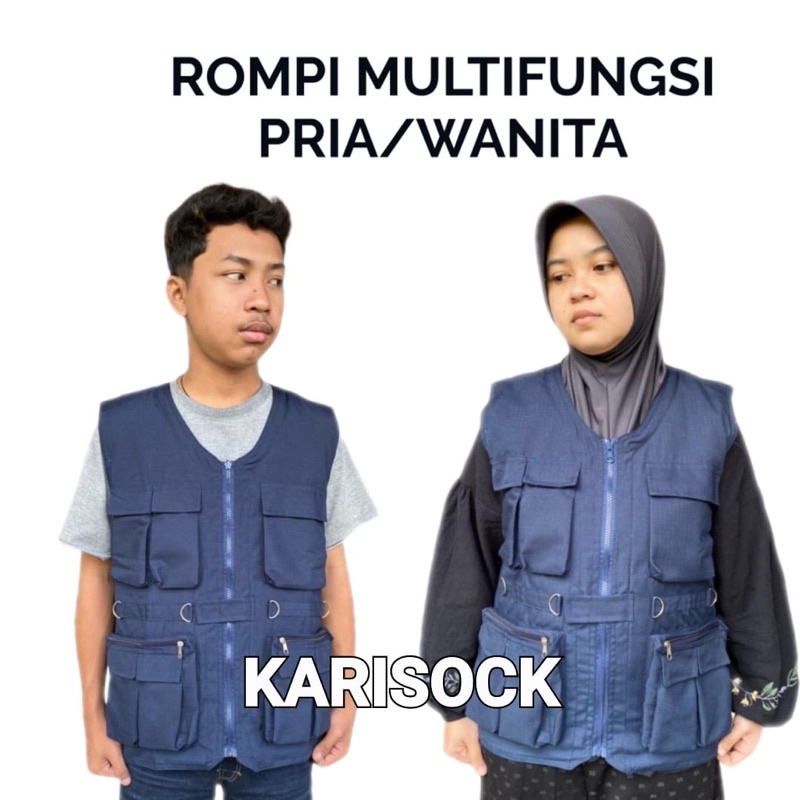 ROMPI TACTICAL / ROMPI KEGIATAN / ROMPI KOMUNITAS / ROMPI KANTOR / ROMPI TEAM / ROMPI VEST / ROMPI PRIA WANITA vest (terima custom bordir)