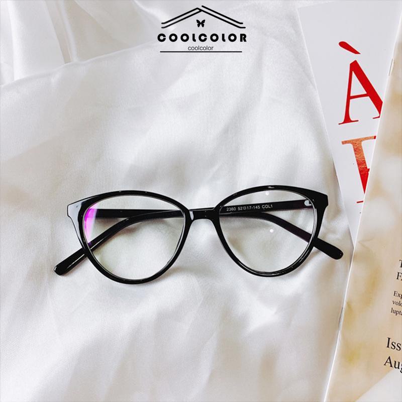COD❤️kacamata Korea Wanita Kacamata Anti Radiasi Retro Wanita Fashion Cat Eye Eyeglasses Versatile Optical Glasses UV400 Bingkai- cl