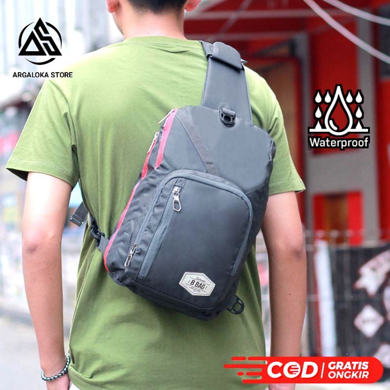 Tas Selempang Sling Bag Travel Waterproof Tas Waistbag Westbag Weistbag Whasbag Pria Wanita Tas Punggung Cowok Anti Air Cross Body Multifungsi Bag GHJB1