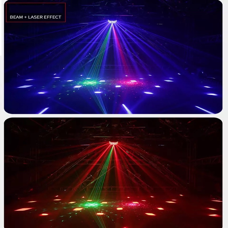 Lampu Proyektor laser Led Three Layer Butterfly Effect Lighting RGBW