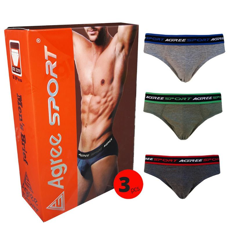 celana dalam pria biq size agree 2311. 1box isi 3pcs