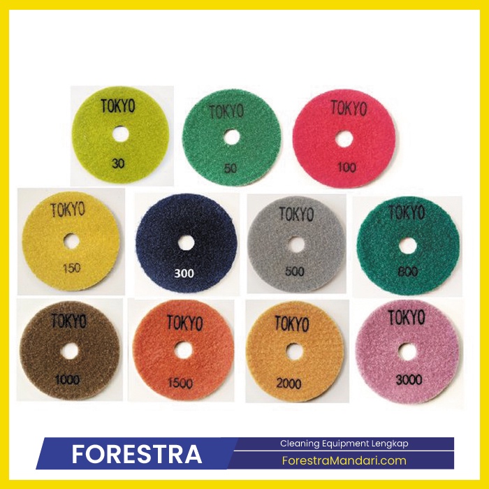 Diamond Pad Poles Marmer dan Granit 30-3000