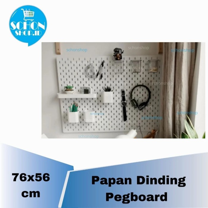 

Papan Dengan Gantungan Pegboard Motif Kayu/Putih-Rak Dinding 76X56Cm [Populer]