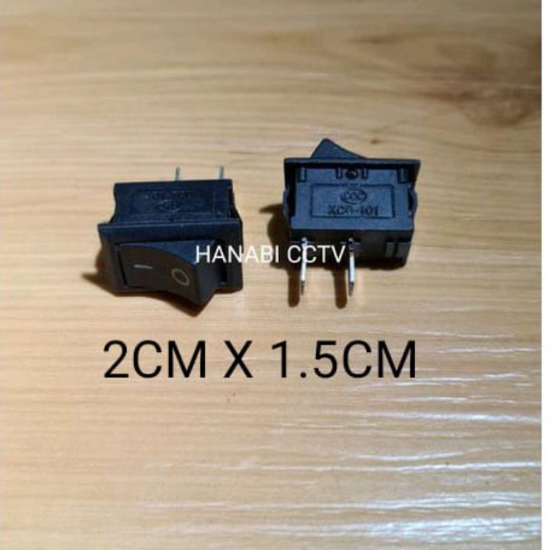 Saklar 2p Hitam Switch On Off Dispenser 2pin 2 Pin 1.9x1.2cm