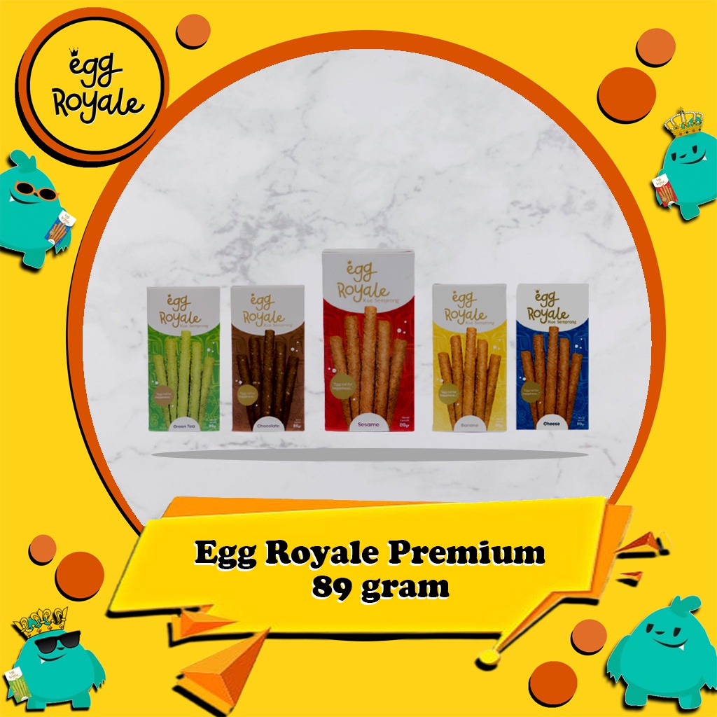 

Egg Royale Premium Eggroll Kue Semprong Kemasan Kotak 89 Gram Kue Kering Snack Camilan Premium