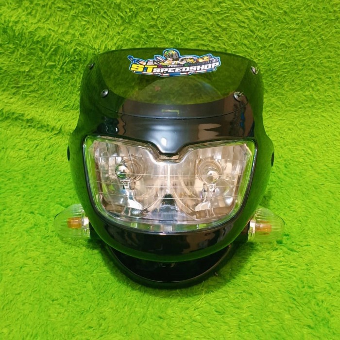 Batok nova dash lampu depan + reflektor nova dash balap hitam