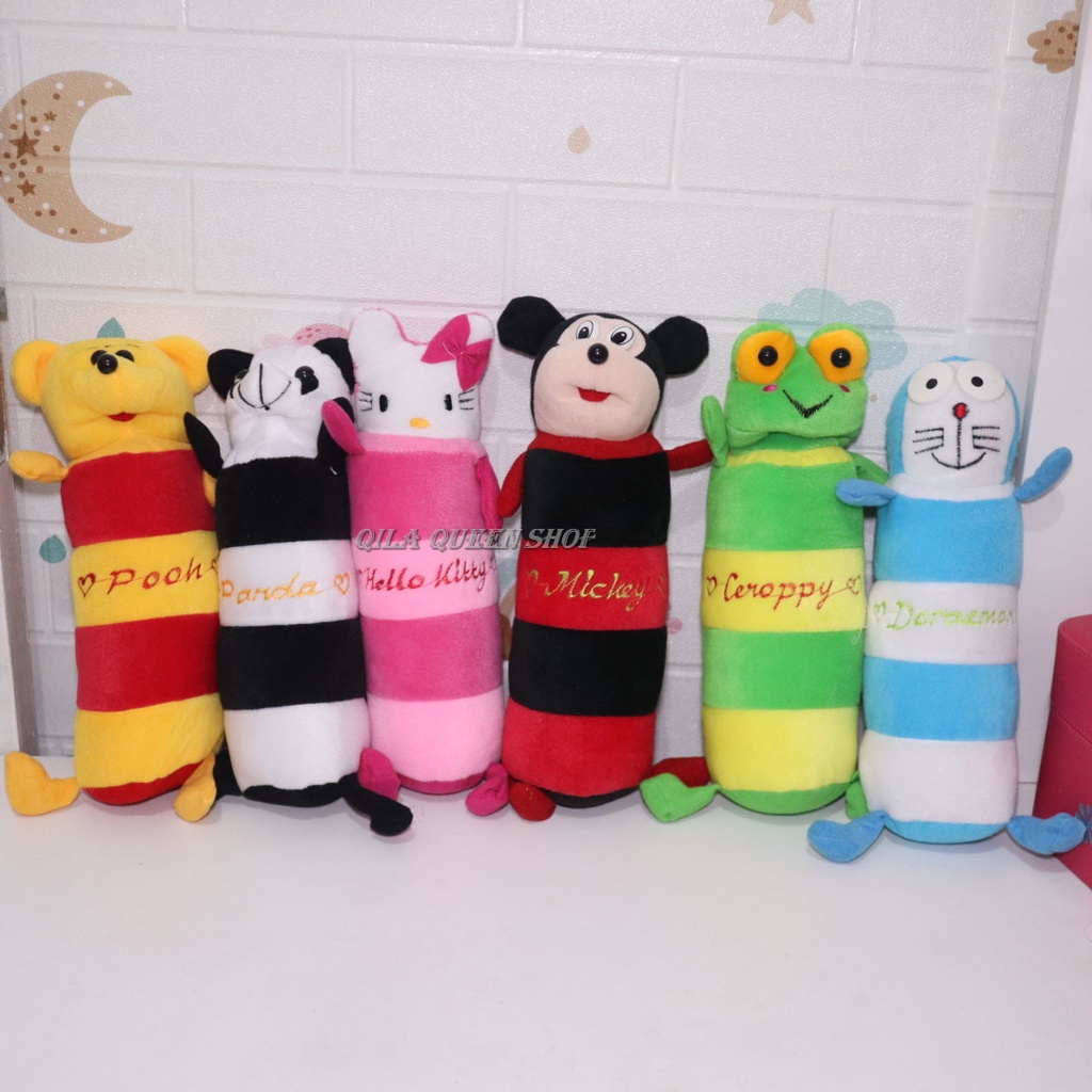 BONEKA Guling bayi karakter, TERMURAH BISA COD,doraemon,miki, kitty