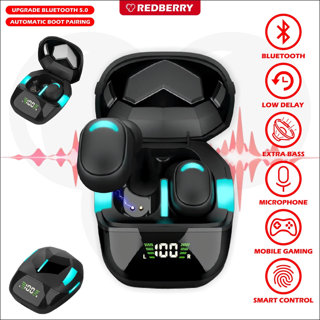 TWS G7S headset Bluetooth Gaming low delay wireless stereo Bass music sport telfon daily earphone wi