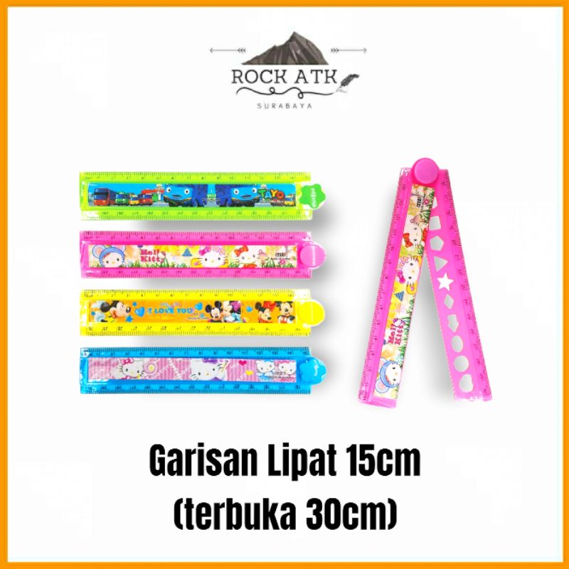

Penggaris 30cm (LIPAT) fancy / Garisan karakter 30cm Terlipat 15cm