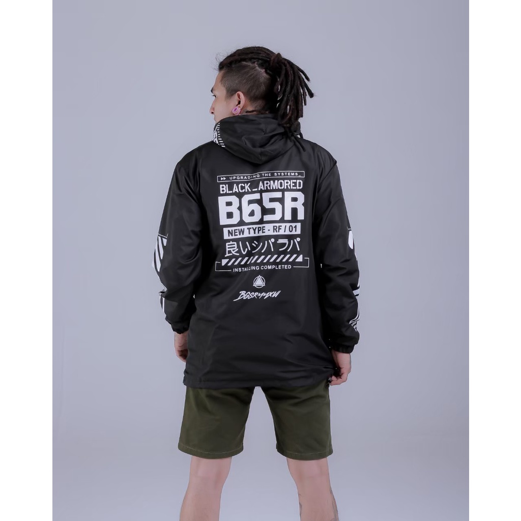 BGSR Jaket Parasut Cagoule Armored Black