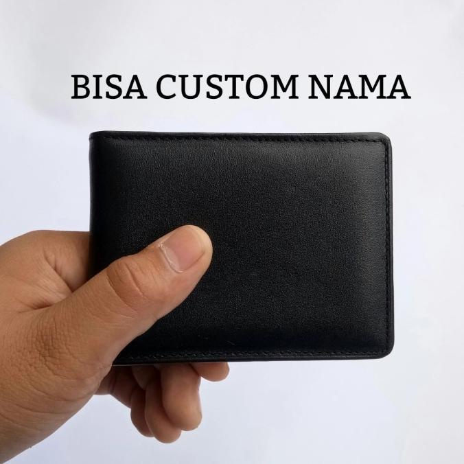 Dompet Kulit Pria Mini Slim Wallet Kecil (Kulit Sapi Asli Superr)
