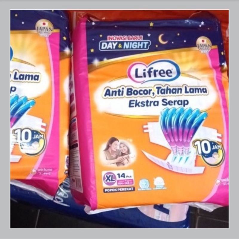 Lifree perekat XL14 XL 14 / Lifree popok perekat XL14