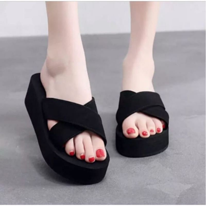 SANDAL WANITA WEDGES SILANG