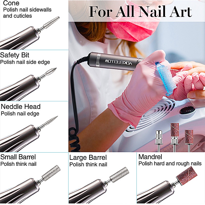 35000RPM Electric Nail Drill Machine 2 IN 1 Alat Kikir Kuku Elektrik Rechargeable Nail Drill Nail Gel Polisher For Manicure Nails Pedicure Manicure