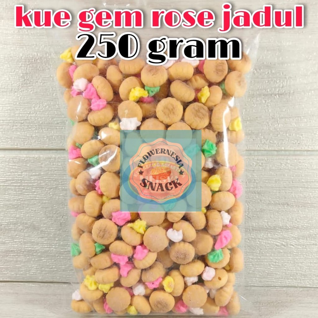 

Kue Gem Rose Jadul Kancing Monas 250 Gram