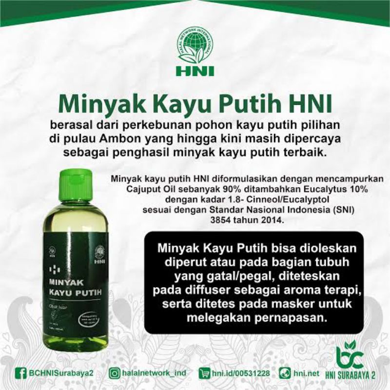 MINYAK KAYU PUTIH HNI HPAI EUCALYPTUS 100ml