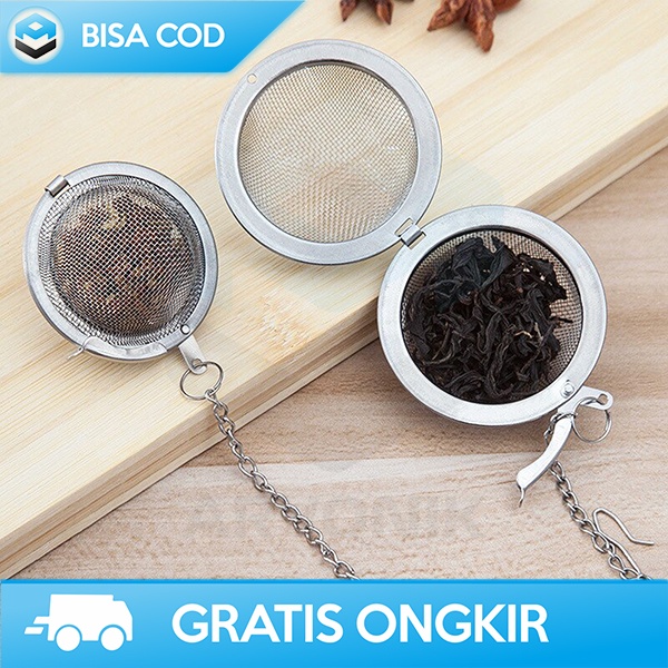 SARINGAN TEH STAINLESS TEA INFUSER STRAINER REUSABLE 50MM TAHAN KARAT