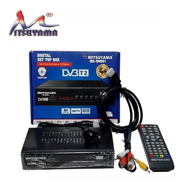 Receiver TV Digital Set Top Box Mitsuyama DVB-T2 STB DVBT2 MS DVB01