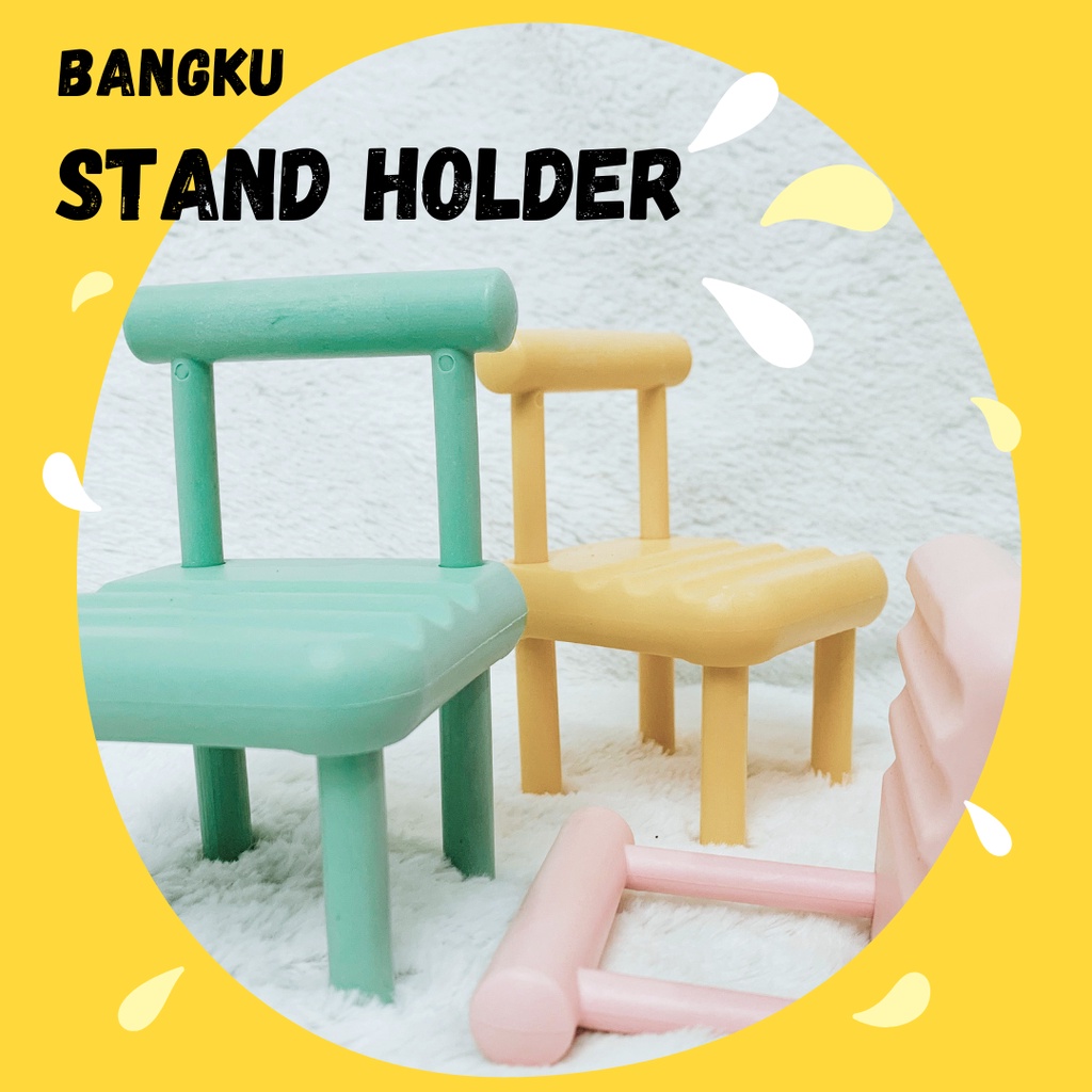 BOLOGROSIR[SHB] Stand Holder Bangku / Stand Handphone Model Bangku Kursi / Phone Holder Kursi / Standing HP