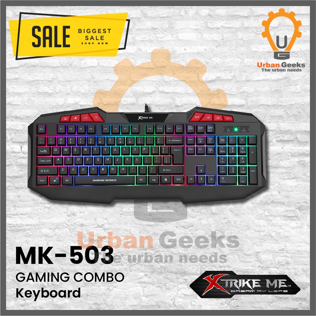 Keyboard Mouse Set 2 in 1 Paket Gaming Murah XTRIKE ME MK503
